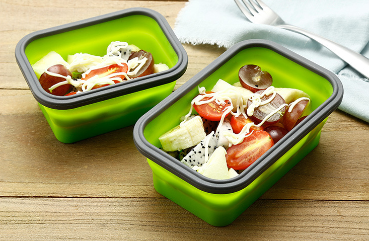 硅胶折叠饭盒定制