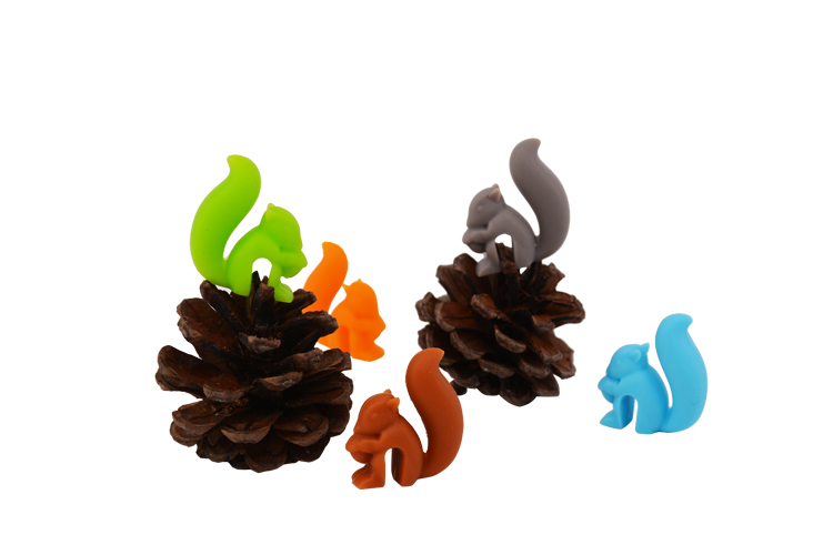 硅胶酒杯识别器,酒杯识别标签,松鼠酒杯识别标记 硅胶酒杯识别器,酒杯识别标签,松鼠酒杯识别标记