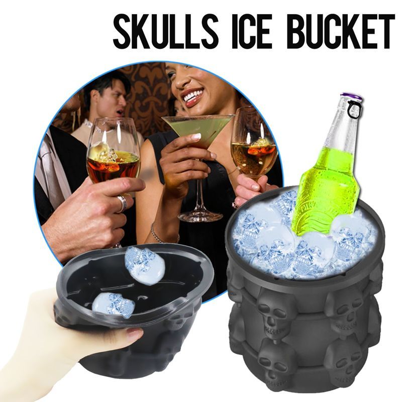 骷髅头硅胶冰桶 骷髅头硅胶冰桶